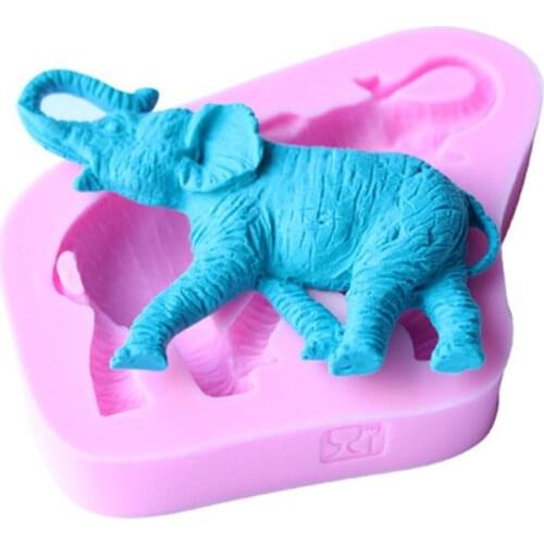 Elephant Shape Silicone Mold Soap Fondant Chocolate Moulds Candy Cake Molds Embossed Baking Molds DIY Wedding Decoration Tools