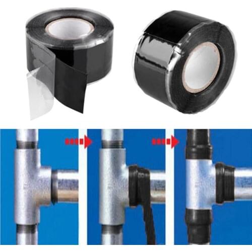 Waterproof Tools Silicone Performance Repair Tape Bonding Rescue Self Fusing Hose Black Garden Water Connector Adhesives Sealer