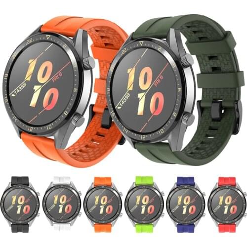 22mm Silicone Watchband for Huawei Watch GT gt 2 Band Sport Strap Bracelet correa for Samsung Galaxy Watch 3 46mm 45mm Gear S3