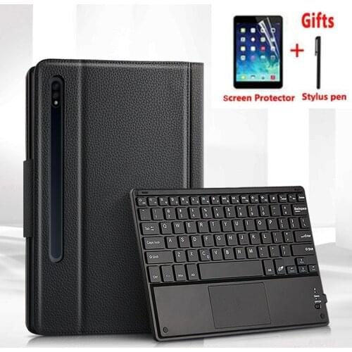 Wireless Bluetooth TouchPad keyboard Case For Samsung Galaxy Tab S7 11'' SM-T870 SM-T875 Luxury PU Leather Magnetic Smart cover