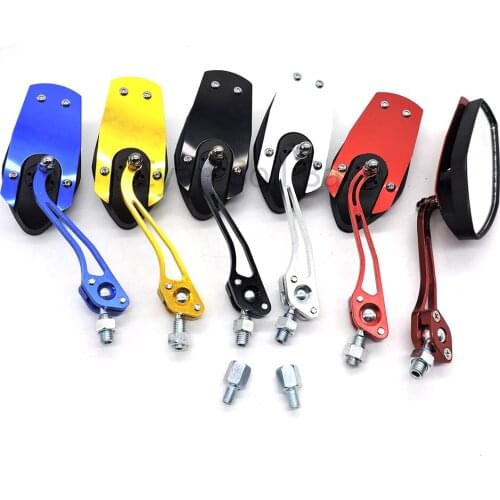 Universal Motorbike Side Mirrors For Honda Kawasaki Yamaha BMW 8MM 10MM Motorcycle Back View Mirrors Rear View Rearview Mirror