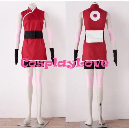 High Quality Stock Japanese Anime The Last Naruto the Movie Sakura Haruno Cosplay Costume Cloak For Halloween