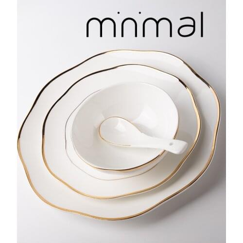 10 & 8 & 4 inch, real bone china dinner plate set, white porcelain plate, dishes for restaurant, white porcelain tray