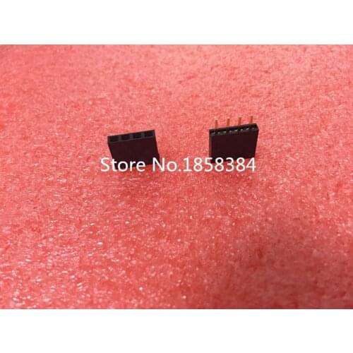 1000PCS 2.54mm 1 X 4 Pin Gold-plated Single Row Straight Female Pin Header ROHS