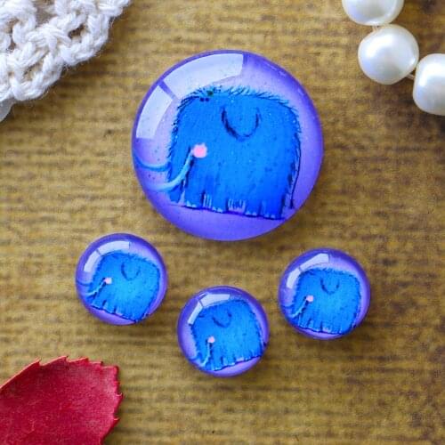 12mm 25mm 14mm 16mm 18mm 20mm Photo Glass Cabochons Round Cameo Set Handmade Settings Stone Cartoon 01