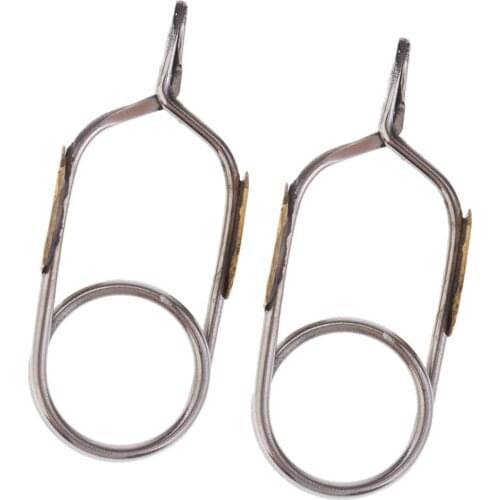 2pcs Finger Hold Hackle Plier, Stainless Steel, Fly Fishing Fly Tying Pliers