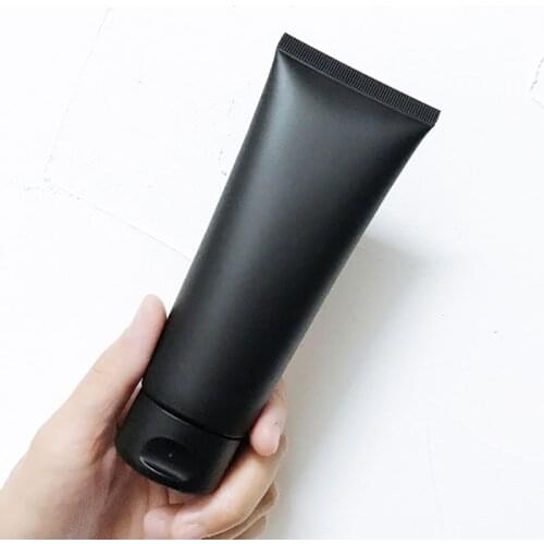 20PCS 100ML Black Matte Reusable Plastic Empty Travel Cosmetic Soft Tube Container, Flip Cap Hand Lotion Shampoo Squeeze Bottle