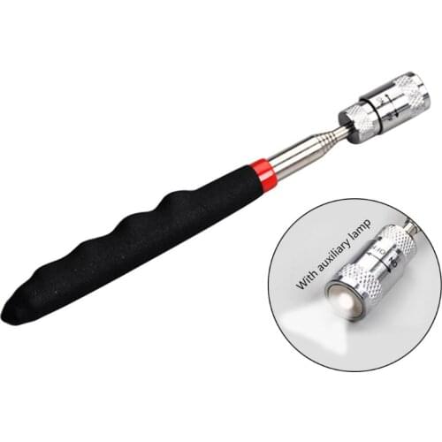 4Pcs Magnetic Pick-Up Tool Telescoping 8 lb/1 lb Pick Up Sticks and 360 Swivel Inspection Mirror with LED Light