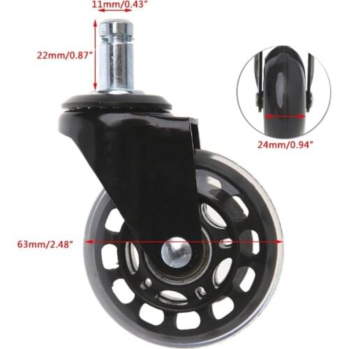 40mm Diameter 11mm Thread Furniture Caster Wheel Rolling Swivel Trolley Cart Wheel