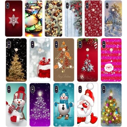 76SD happy New Year merry Christmas Tree Snow Soft Silicone Tpu Cover phone Case for xiaomi redmi 5A 5Plus note 5 5A Pro mi 6