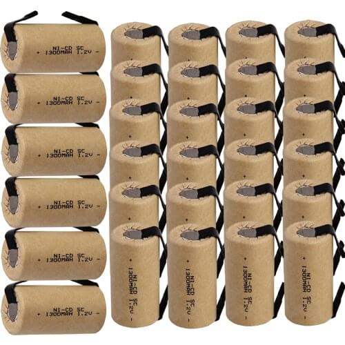 Yeckpowo 30 pcs SUBC battery SC batteries for power tools 1.2v nicd 1300mah real capacity fast delivery to RUSSIA EU
