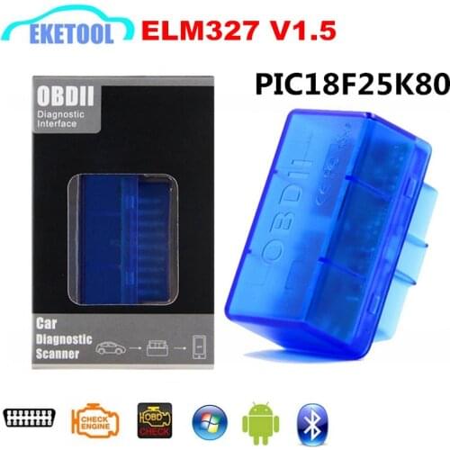 Hardware V1.5 PIC18F25K80 ELM327 Bluetooth Auto OBD Diagnostic Scanner Works Multi-Brand Cars ELM 327 Android AT Full Command