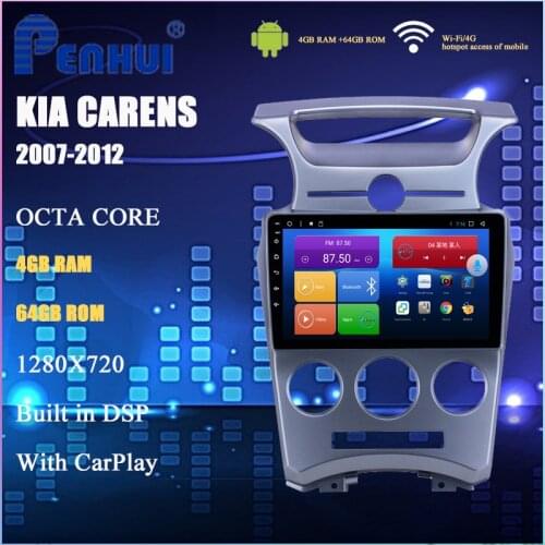 Car DVD For Kia Carens (2007-2012) Manual A/C Car Radio Multimedia Video Player Navigation GPS Android 10.0 double din 5.0