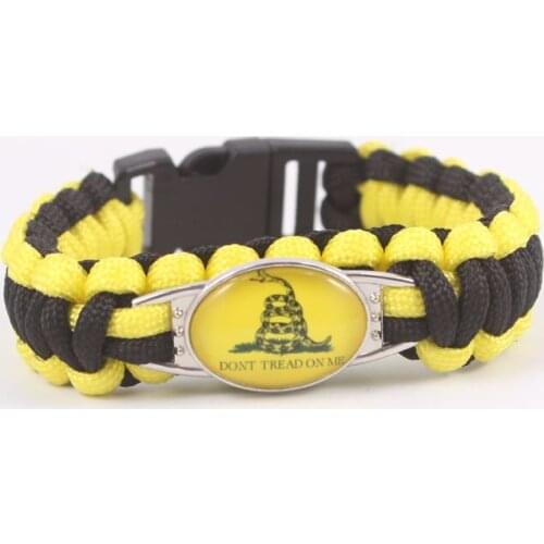 10pcs/lot Paracord Bracelets Don't Tread on Me Bracelet 550 Survival Military Emergency Paracord Bracelet Dropshipping