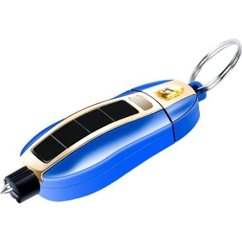 Keychain Car Safety Emergency Escape Tool Auto Window Breaker Glass Hammer, Seat Belt Cutter 2-in-1 Tool, Red, Blue, Black