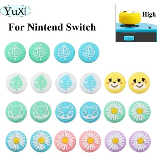 YuXi Cute Colorful Flower Thumb Grip Cap Joystick Cover For Nintend Switch Lite NS JoyCon Controller Gamepad Thumb-stick Case