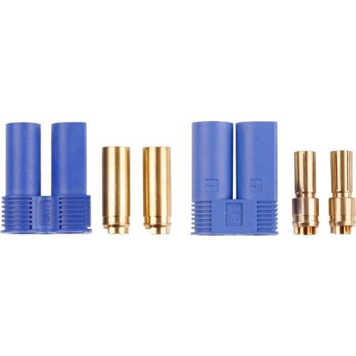 EC5 5mm Banana Plug Bullet Connector Female+Male for RC ESC LIPO Battery/Motor Plug Resistance 40A EC5 solderable