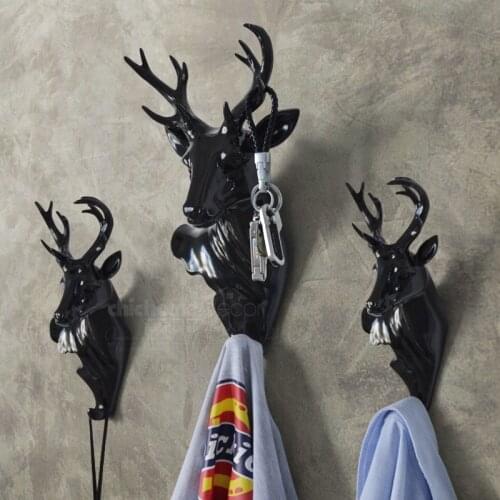 European creative animal head hook sitting room metope adornment wall art hanging coat home decoration wedding gift