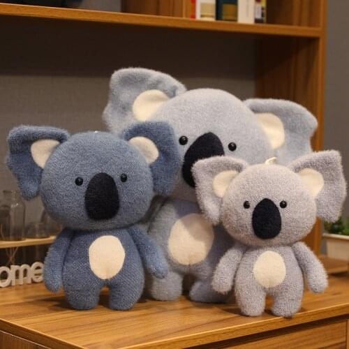25cm/30cm/40c Nordic comics Stuffed Koala Toy plush fluffy Hair Cartoon koala lifelike animal koala kids soft baby appease doll