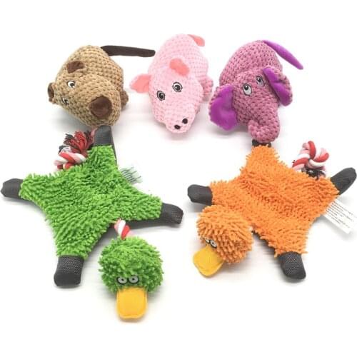Dog Toys for Small Large Dogs Animal Shape Plush Pet Puppy Squeaky Chew Bite Resistant Toy Pets Accessories Supplies