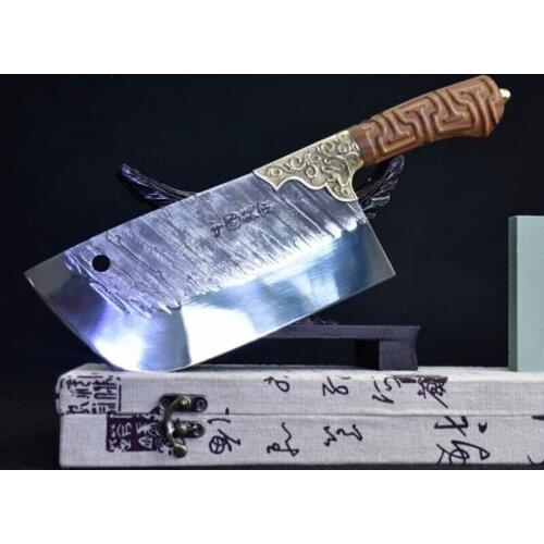 Longquan ghost hand made of pure hand forged kitchen carving knife retro household kitchen knife chef slicer blade durable