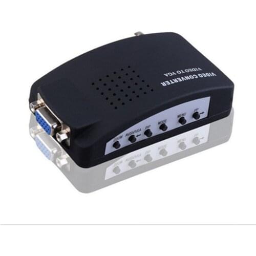 Mini BNC to VGA Video Converter Composite S-video Input to PC VGA Out Adapter Digital Switch Box For PC MACTV Camera DVD DVR