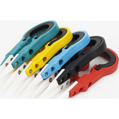 1PC Hot Heat Resistant DIY Multifunctional Screwdriver Pointed Tip Ceramic Tweezers Stainless Steel Handle Electronic Equipment