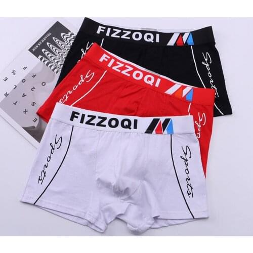New mens underwear Mens mens breathable flat-angle pants plus fattening plus large size four-corner red pants head