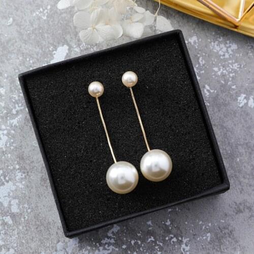 New Arrival Fashion Pearl Simulated-pearl Classic Water Drop Women Dangle Earrings Long Pendant Earrings