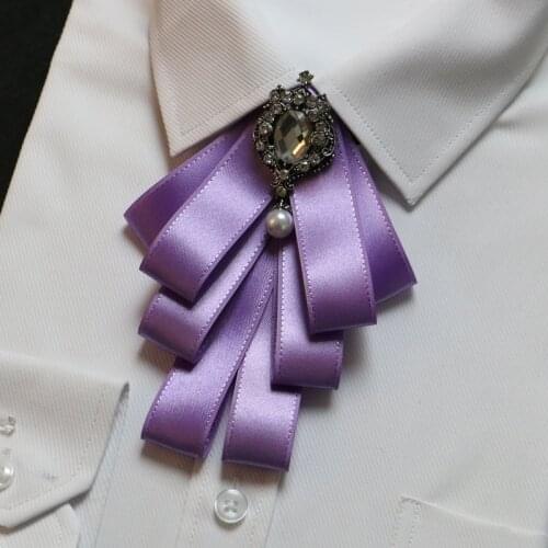 New male woman purple Headdress collar tie occupation Korean airline stewardess shirt bow Business Bank Hotel free shipping