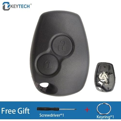 OkeyTech 2 Button Car Key Shell For Renault Megane Modus Espace Laguna Duster Logan DACIA Sandero Fluence Clio Kango Remote Case