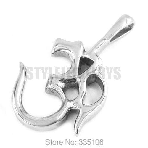 Wholesale Om Symbol, Buddhism, Zen Art Pendant Stainless Steel Jewelry India Om Yoga Motor Biker Women Pendant SWP0312A