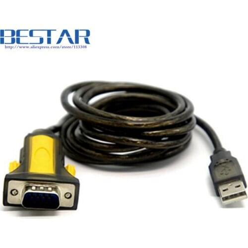 USB MALE to RS232 RS 232 FEMALE COM Port Serial PDA 9 DB9 pin cable adapter 1.5m 5ft with chip for Windows 7 8 32 64 bit Vista