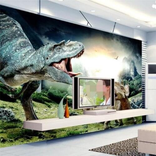 Custom Wallpaper high-end 3D stereo dinosaur living room Game room decoration painting papel de parede Childrens room 3d обои