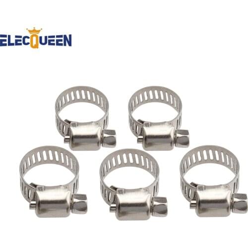 5pcs 8-12mm Adjustable 304 Stainless Steel Fuel Hose Clamps Pipe Clamp Block Air Water Tube Clips Wholesale Free Shipping