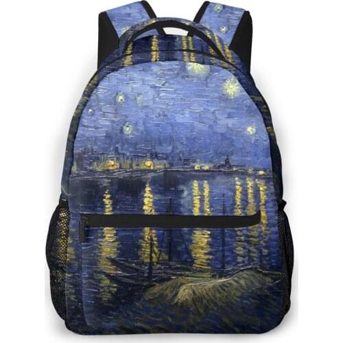 Van Gogh Backpack for Girls Boys Travel RucksackBackpacks for Teenage school bag