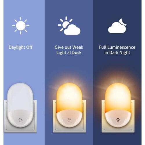 LED Plug-in EU / UK /US Plug Night Light PIR Body Motion Sensor Light Smart Home Night Lamp Ultra-Low Power Consumption