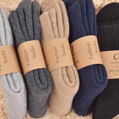 Thicker Wool Rabbit Socks Men Winter Warm Long Socks Cold Snow Terry Thick Man Socks Ankle Calcetines Meias