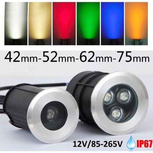 Ip67 12V 24V 110V 220V Outdoor Lighting 1W 3W Garden Yard Step Stairs Floor Deck LED Recessed Inground Lamps Spotlight