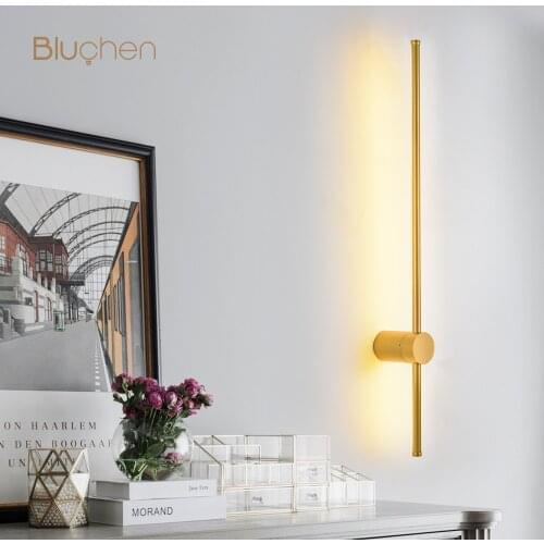Modern Golden Led Wall Light For Living Room Bedroom Home Sofa Background Long Wall Sconce Lamp Indoor Wall Lighting Fixture