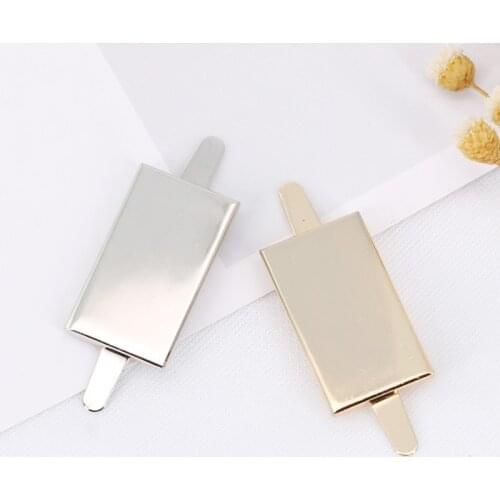 10 Pieces 32*19 mm Alloy Strips With Blank Trademarks Clothing Luggage Hardware Polished Rack Metal Labels Personalized Logo