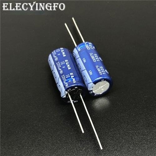 100pcs 2200uF 16V2200uf ELNA RE3 Series 10x20mm 16V2200uF Audio Capacitor