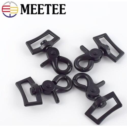 4/10pcs 25mm Black Metal Bag Buckle Dog Collar Webbing Strap Chain Swivel Clasp Lobster Snap Hook DIY Hardware Accessories