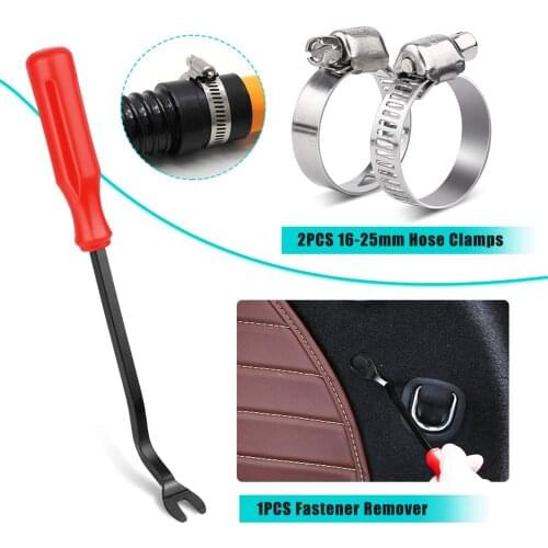 454Pcs Car Retainer Clips Fasteners Push Pin Rivets W/Hose Clamps Assortment