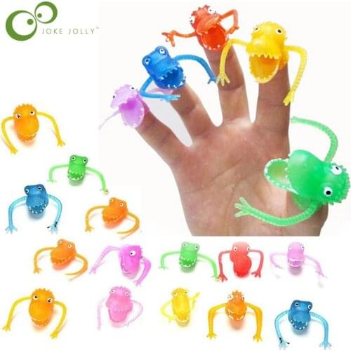 5 pcs/lot Novel plastic finger puppet story Mini dinosaur toys with small finger Gashapon toys story tool WYQ