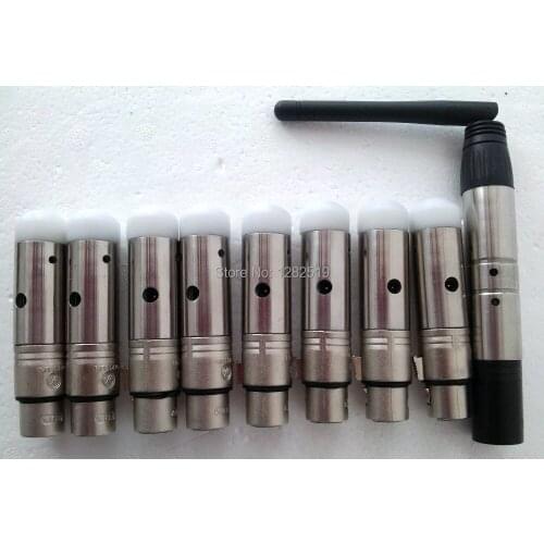 9pcs 2.4G Wireless DMX Lighting Controller 8pcs Receivers+1pcs Transmitter