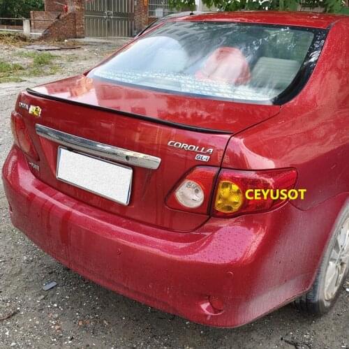 CEYUSOT For V Style Accessories Spoiler NEW OLD Toyota Corolla PU Plastic Universal Car Trunk Rear Lip Wing Tail Body Kit 2006