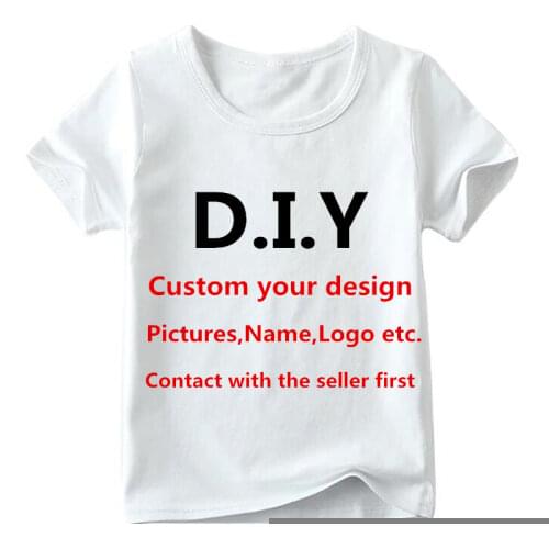Kids Customized Tshirt Name custom birthday t-shirt Your Own Design T-shirt Boys and Girls DIY Clothes Contact us First dHKP00