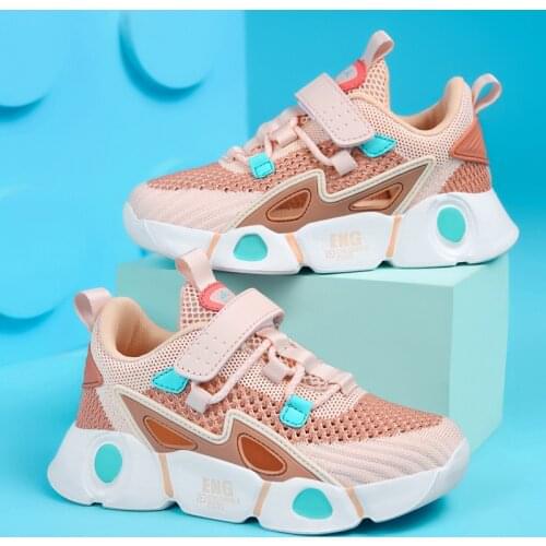 Kids shoes 2021 new autumn and summer boys wear-resistant and breathable girls' childrens shoes flying woven mesh casual sports