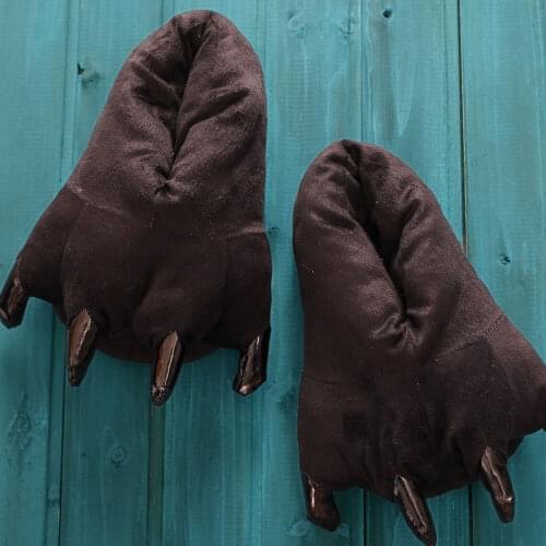 Animal Paw Slippers Winter Monster Claw Slippers Plush Home Slippers Indoor Shoes